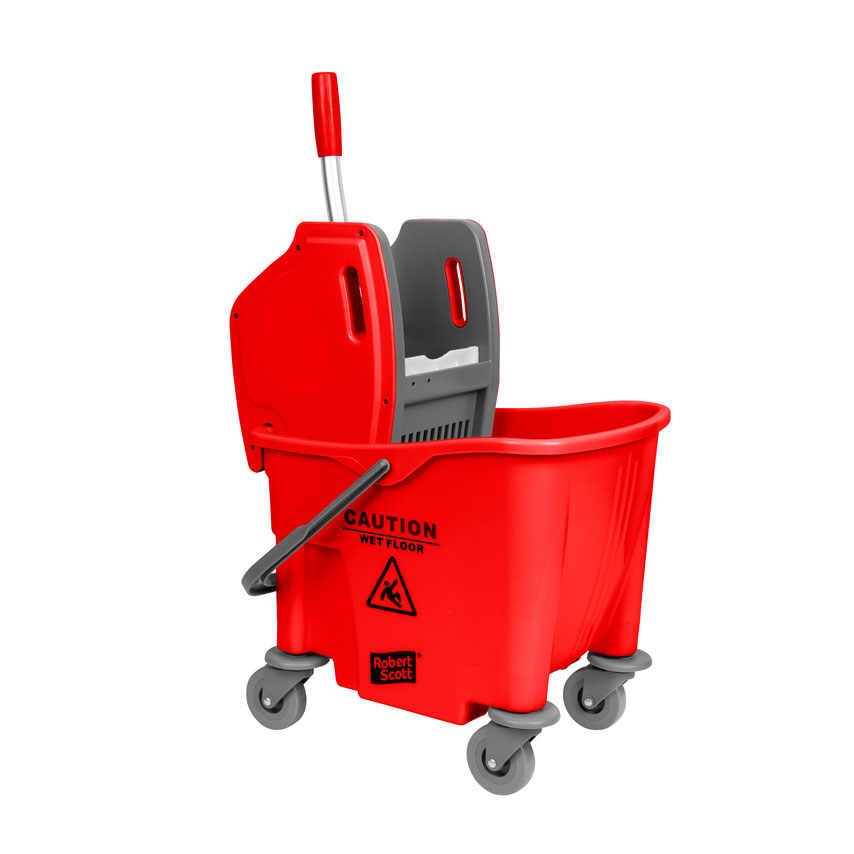 Kentucky Mop Bucket Steel Wringer Unit 23 litre Red